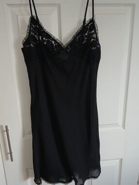 Jessica Black Lace-Trim Slip Chemise